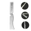 HAPINARY Stainless Steel Folding Beard Comb for Men Wide Tooth Hair Comb for Wet Hair Mustache and Beard Styling Tool Compact Travel Pocket Grooming Combing view 3