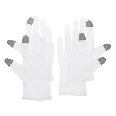 DEARMAMY 2pairs Cotton Sleep Gloves Hand Moisturizing Gloves for Dry Cracked Hands Uv Protection Touchscreen