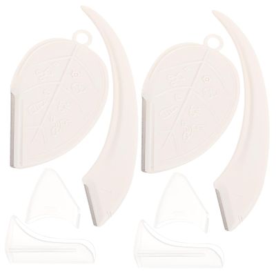 PACKOVE Eyebrow Trimmer Set of 4 Portable Face Razors Precision Blades for Women Curved and Straight Design for Eyebrow Shaping and Facial Hair Removal