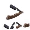 DEARMAMY Portable Foldable Shaver Ergonomic Handle Stainless Steel Beard Trimming Tool for Precision Shaving Suitable for Men and Eyebrow Trimming view 2