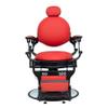 BARBERPLAN Heavy Duty Vintage Hydraulic Barber Chair with Headrest & 360 Rotatable Shampoo Chairs for Salon, Professional Salon Beauty Spa Shampoo Equipment (Red) view 1