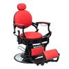 BARBERPLAN Heavy Duty Vintage Hydraulic Barber Chair with Headrest & 360 Rotatable Shampoo Chairs for Salon, Professional Salon Beauty Spa Shampoo Equipment (Red) view 2