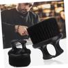 BELLIFFY 2pcs Portable Beard Grooming Brush Retro Oil Brush for Men Material Easy to Hold Ring Design for Hair Salons and Personal Grooming view 3