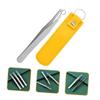 CALLARON 1set Stainless Steel Nose Hair Trimmer Ergonomic Design Lightweight and Nasal Hair Clipper for Men and Women Easy Eyebrow and Tool Protective Case view 4