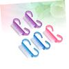 CALLARON 5-Pack Small Horn Dust Brushes for Cleaning and Manicure Sturdy Nail Scrub Brushes for Home and Professional Use Random Color view 2