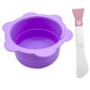 SOESFOUFU 1set Silicone Wax Melting Container Mixing Bowl and Scraper Foldable Face Mask Bowl for Home and Salon Use - Inner Pot view 1