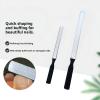 2 Pcs Professional Stainless Steel Nail Files for Thick Nails - Toenail & Fingernail Files Set for Natural Nails, Heavy Duty Metal Nail File Kit for Woman, Men, Seniors, Dogs, Ergonomic Grip view 3