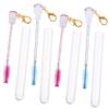 Happyyami 4pcs Portable Eyelash Brush Keychain Lightweight Lash Makeup Tube for Easy Storage Separation of Eyelashes for Mascara Application and Brow Grooming view 1