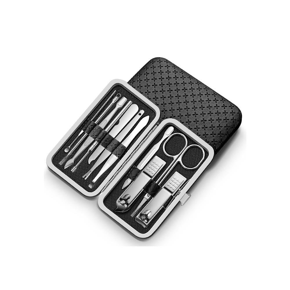 ZHFytsh-0668 Nail Clippers Kit Nail Clipper Set, Home Pedicure Tools Portable Manicure Cutter High-end Scissors Dead Skin Foot Repair Tool 11 Piece Set Manicure Set