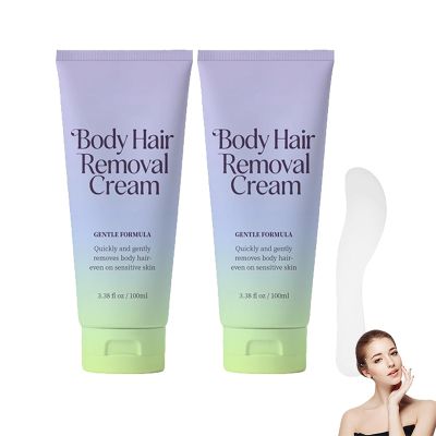 Body Hair Removal Cream with Spatula Applicator,Hair Removal Cream for Women&Men,for Facial&Body,Safe Gentle Formula (2)