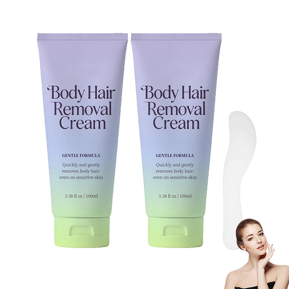 Body Hair Removal Cream with Spatula Applicator,Hair Removal Cream for Women&Men,for Facial&Body,Safe Gentle Formula (2)