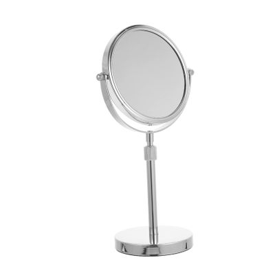 VICASKY Unique Mirror Decor Vanity Table Mirror Small Circle Gold Makeup Mirror Dressing Table Beauty LED with Girl Dresser for Large Make up Mirror Round Mirror Silver Mirror