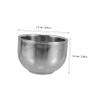 FOMIYES Double Layer Stainless Steel Shaving Bowl Compact Travel Mug for Men Versatile Shaving Accessories for Brushes and Facial Easy to Clean and Maintain view 2
