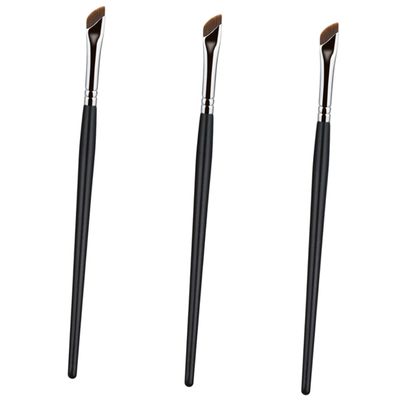 WRITWAA 3pcs Angled Eyeliner Brow Brush Flat Concealer Brush for Smooth Application