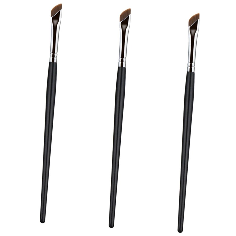 WRITWAA 3pcs Angled Eyeliner Brow Brush Flat Concealer Brush for Smooth Application