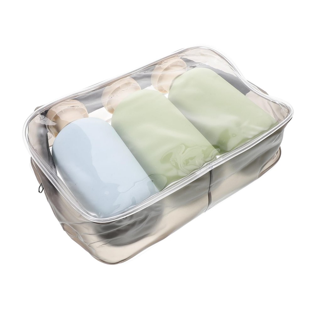 SAFIGLE 3pcs Portable Travel Bottles Set 200ml Refillable Silicone Containers for Shampoo and Toiletries Leak-Proof Travel Size Bottles for Essentials