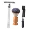 HONMEET 1set Manual Beard Shaver Double-edged Safety Razor Brush for Men Grooming Travel view 1