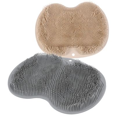 GALPADA 2pcs Foot Cleansing Pad Back Massage Brush Suction Foot Scrubber Bathroom Shower Non-Slip Shower Pad