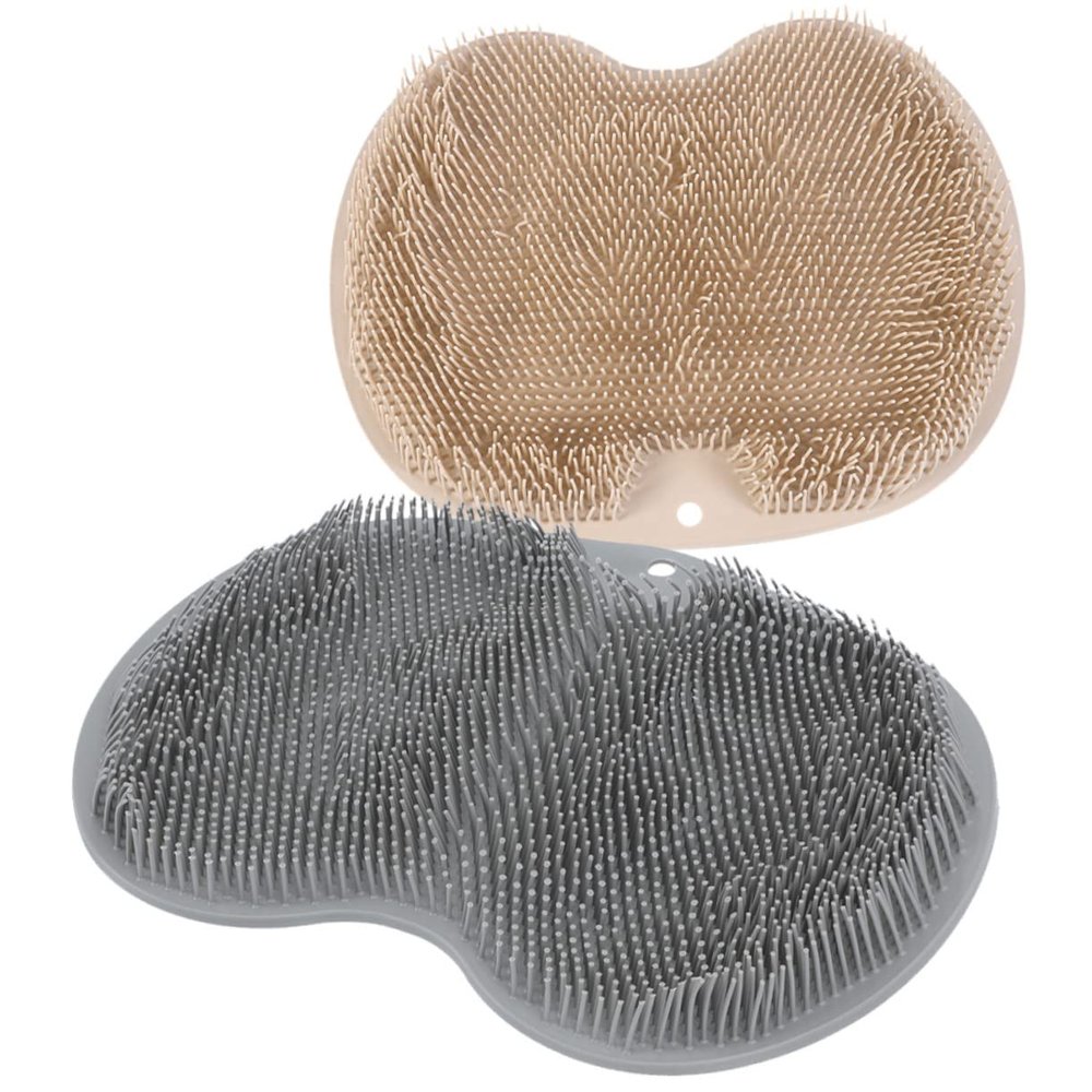 GALPADA 2pcs Foot Cleansing Pad Back Massage Brush Suction Foot Scrubber Bathroom Shower Non-Slip Shower Pad