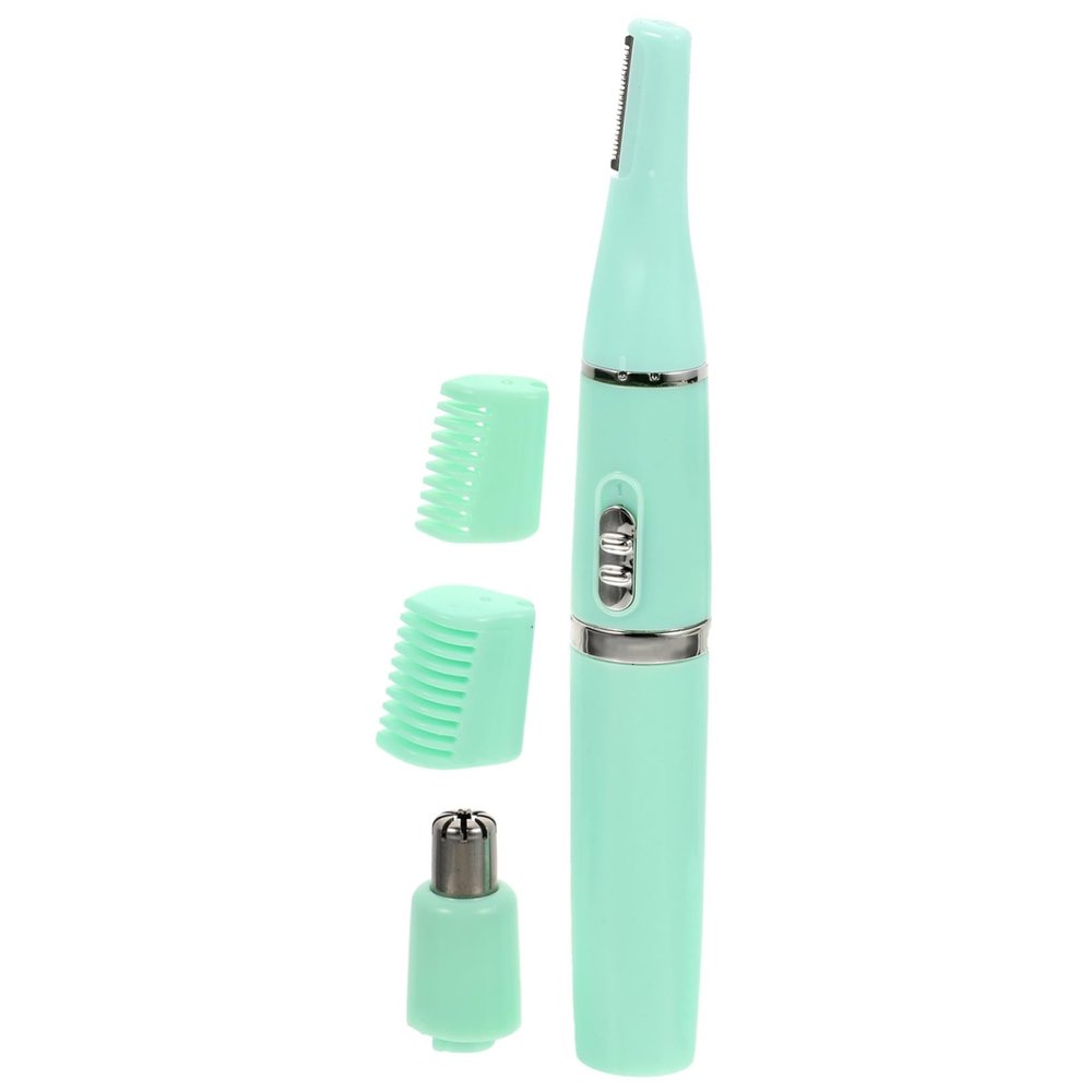 NOLITOY 1pc Electric Eyebrow Trimmer USB Rechargeable Function Ergonomic Design for Easy Hair Removal Safe and Convenient Brow Grooming Tool Green