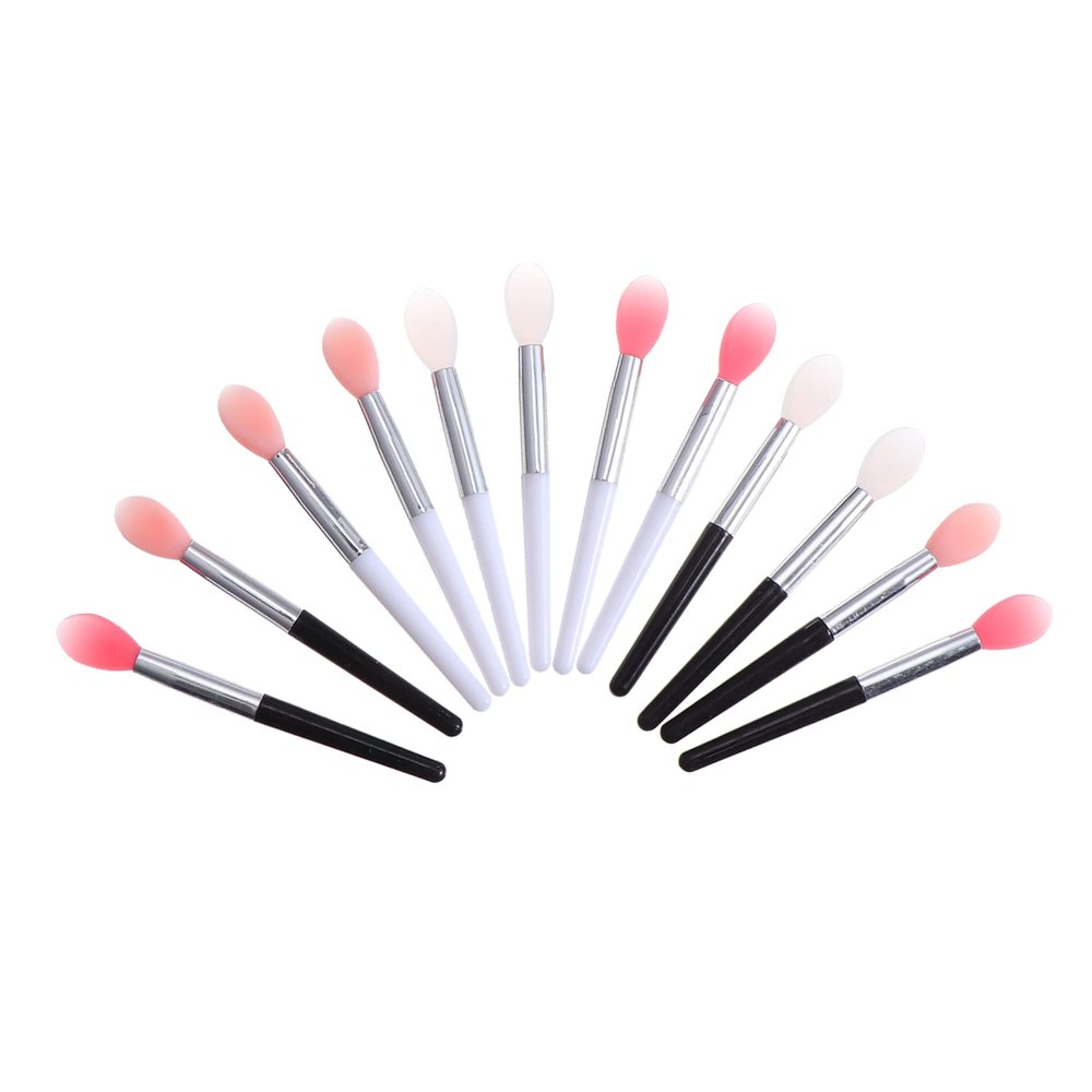 Ipetboom 12pcs Lip Brush Makeup Brush Small Makeup Applicator for Lipstick Kit for Travel Professional Use