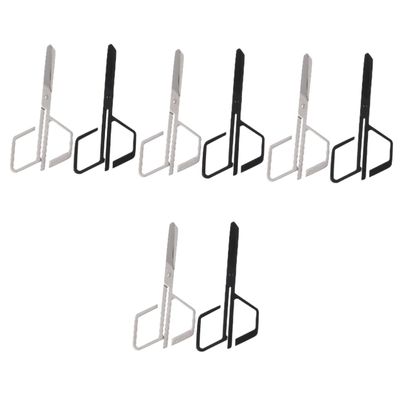 VICASKY 4sets Professional Stainless Steel Nose Hair Scissors Grooming Scissors for Men Women Eyebrow Trimming Tools 2pcs*4