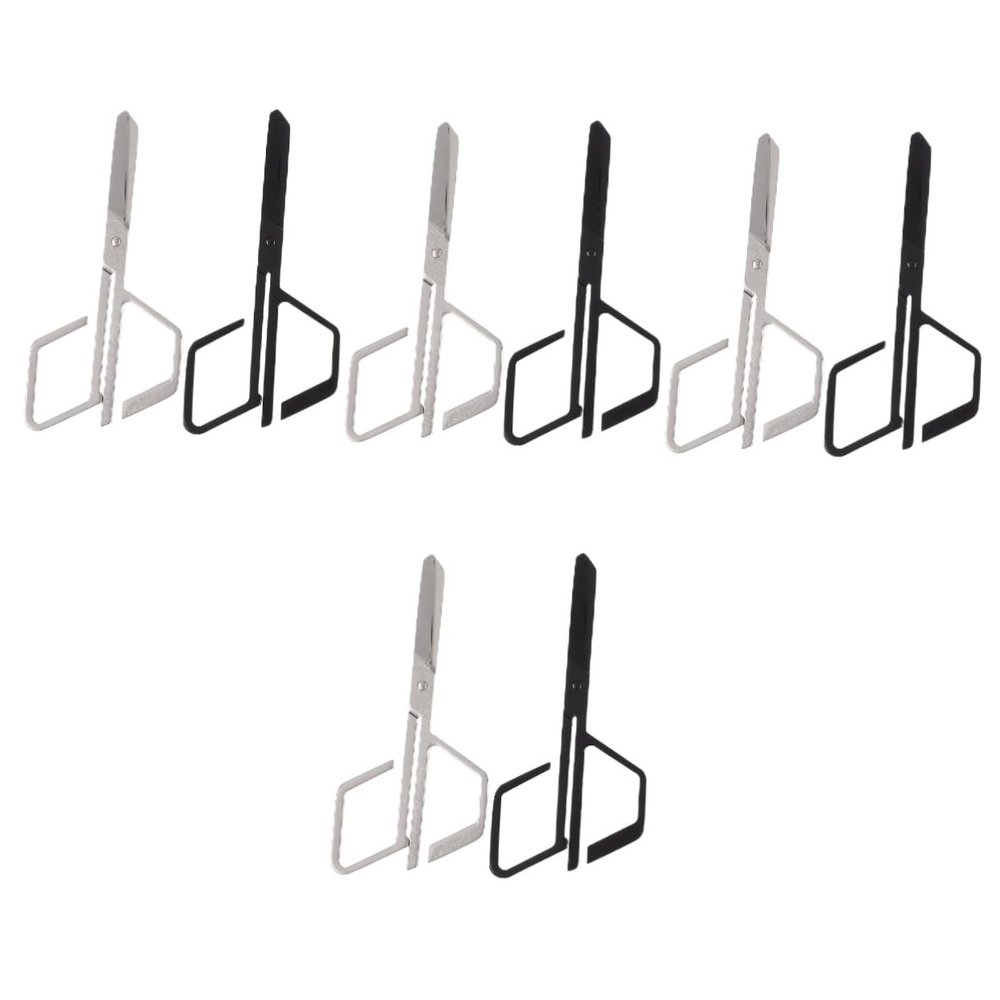 VICASKY 4sets Professional Stainless Steel Nose Hair Scissors Grooming Scissors for Men Women Eyebrow Trimming Tools 2pcs*4