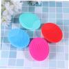 Baluue 4pcs Silicone Facial Cleansing Brush Manual Face Scrubber for Skin Types Non-Abrasive and Green Rosy view 4