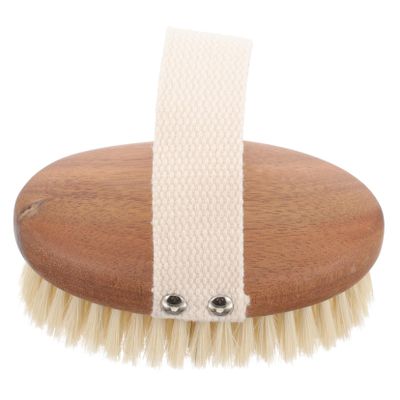 Alipis Luxurious Bristle Shower Bath Brush for Body Scrubbing Natural Wood Body Washing Brush