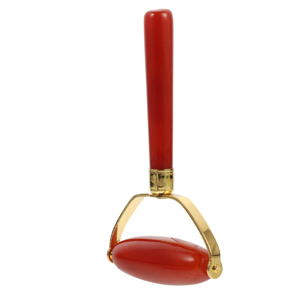 Healeved Roller Massaging Tool Face Massage Tool Red Agate Facial Massager for Face