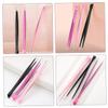 Healeved 15pcs Multi-use Nail Art Tweezers Dual-ended Precision Tweezers for Nail Stickers Eyelash Extensions and Crafts view 2