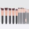 14 makeup brush sets, 5 large and 9 small makeup brush tools, makeup brushes view 2