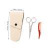 KAILIKETIY 2sets Beard Grooming Kit with Stainless Steel Scissors and Combs Portable Storage Bag for Precision Beard Trimming and Eyebrow Grooming view 2