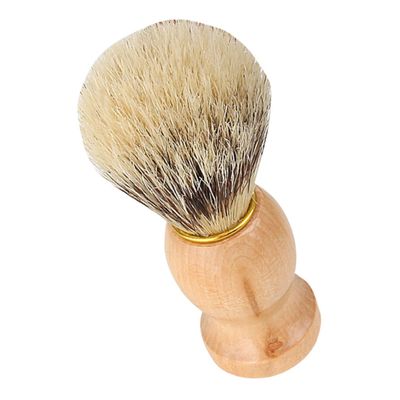 ERINGOGO Beard Brush for Men Styling and Cleaning Badger Hair Wood Handle Mustache Brush Hair Grooming Tool Portable Barber Shop Quality