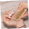 SAFIGLE 2Pcs Two-Sided Natural Boar Bristle Nail Brushes with Wooden Handles for Manicure and Pedicure Cleaning Gentle Scrub Tool for Hands Fingernails Toenails and Pets Nail Cleaning Brush view 3