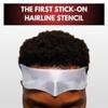 FYBRO Hairline Enhancement Stencil | 16 Pieces Stick-On Disposable Shape Up Tool for Hairline Spray and Hair Fibers | No Razor or Clippers Needed, Easy to Use for Sharp, Clean Lineup. view 3
