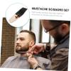KAILIKETIY 1set Stainless Steel Eyebrow Scissors Set Men Beard Trimmer Grooming Kit Comb and Storage Bag view 3