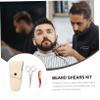 KAILIKETIY 1set Stainless Steel Eyebrow Scissors Set Men Beard Trimmer Grooming Kit Comb and Storage Bag view 4