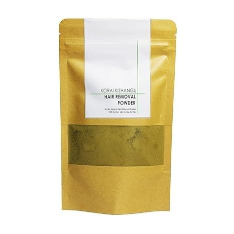 TV Korai kizhangu Hair Removal Powder For Facial Hairs| Nut grass, Wild Turmeric, Multani Mitti, Kuppameni, 100% Natural, Free from Barium sulphide Chemicals Preservatives Paraben, Vegan, 100gm
