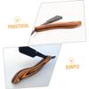VICASKY 3pcs Men's Razor Portable Folding Shaving Beard Razor Wooden Handle Travel view 4