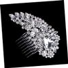 Beaupretty Luxury Bridal Hair Comb Rhinestone Beads Alloy Headpiece for Weddings Elegant Silver Hair Accessories for Brides and Special Occasions view 4