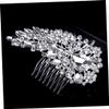 Ipetboom Luxury Rhinestone Bridal Hair Comb Elegant Silver Alloy Headpiece for Weddings Special Occasions and Dances Beautiful Hair Accessory view 2