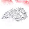 Ipetboom Luxury Rhinestone Bridal Hair Comb Elegant Silver Alloy Headpiece for Weddings Special Occasions and Dances Beautiful Hair Accessory view 4