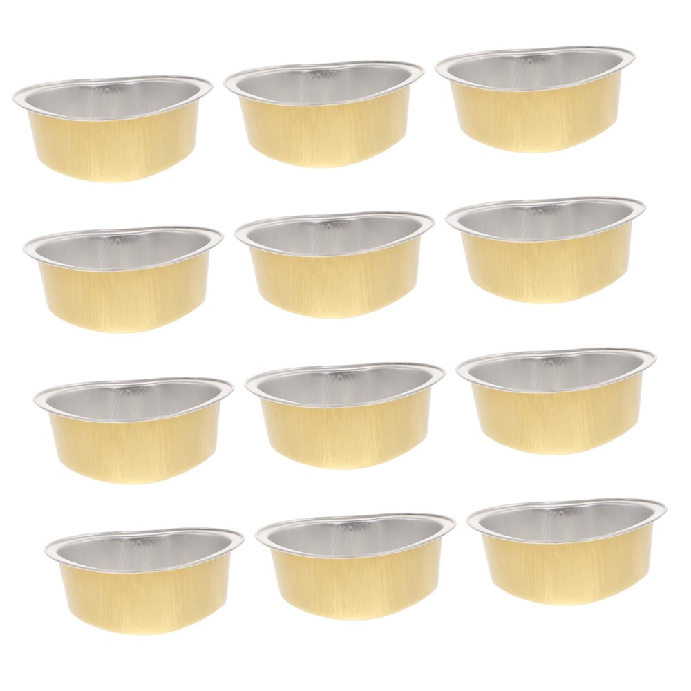 CALLARON 30g Heart-Shaped Aluminum Foil Melting Wax Bowls High Temperature Resistant DIY Candle Making Supplies for Hair Removal Waxing