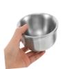 CALLARON Stainless Steel Shaving Soap Bowl Heavy Duty Cup for Men Shaving Mug Versatile Lathering Tool for Home and Barber Shop Use view 3