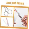 VINTORKY Stainless Steel Anti-Slip Scissors for Men 5-inch Grooming Scissors Teeth for Beard Trimming and Hair Cutting Professional Barber Tool for Home and Salon Use view 2