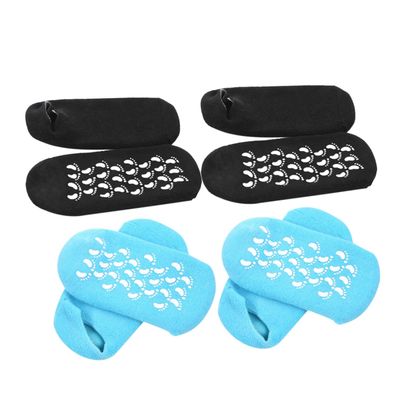 GALPADA 2pairs Moisturizing Spa Socks for Women Black Comfortable Ankle Socks for Foot Care Breathable and Soft for All Seasons