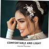BIUDECO European Bridal Hair Side Comb Pearl and Clay Decor Wedding Hair Accessory view 3