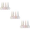Beaupretty 3sets Stainless Steel Mustache Beard Trimming Scissors Colorful Design for Professional Grooming Durable Material for Home Barber Use Random 4pcs*3 view 1