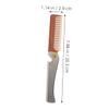 BIUDECO 2pcs Stainless Steel Beard Comb Folding Portable Combs for Men's Grooming Hair Styling Shaving Brush view 2